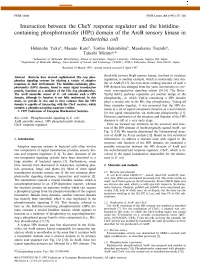 Containing Phosphotransfer (Hpt) Domain of the Arcb Sensory