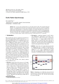 Exotic Hadron Spectroscopy