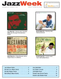 Jazzweek with Airplay Data Powered by Jazzweek.Com • October 17, 2011 Volume 7, Number 45 • $7.95