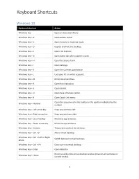 Keyboard Shortcuts