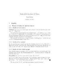 Math 250A Lecture 13 Notes