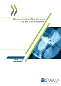 Recommendation of the Council on Coal and the Environment 8