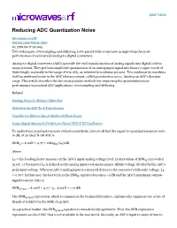 Reducing ADC Quantization Noise