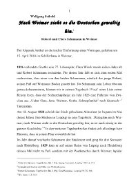 Robert Und Clara Schumann in Weimar