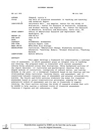 The Role of Classroom Assessment in Teaching and Learning. CSE Technical Report
