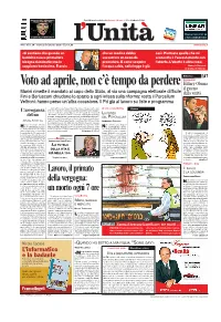 Veltroni: Hanno Perso Un’Altra Occasione