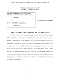 ANITA S. LIMA and SUSAN WRUBLEWSKI, ) Individually and on Behalf of Others Similarly Situated, ) ) Plaintiffs, ) ) V