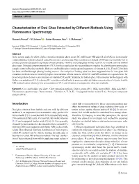 Characterization of Desi Ghee Extracted by Different Methods Using Fluorescence Spectroscopy