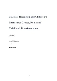 Classical Reception and Children's Literature