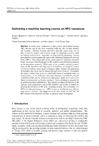 Delivering a Machine Learning Course on HPC Resources