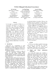 TANGO: Bilingual Collocational Concordancer