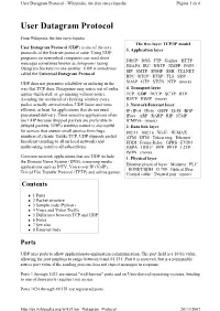User Datagram Protocol - Wikipedia, the Free Encyclopedia Página 1 De 6