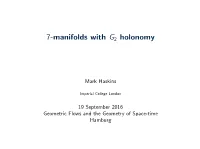 7-Manifolds with G2 Holonomy