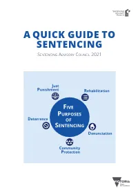 A Quick Guide to Sentencing (6Th Edition)