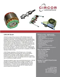 CIRCOR Bodet Products / Services Key Platforms Quality Certifications