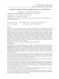 Comparative Study of Bill of Lading Function As Title Document
