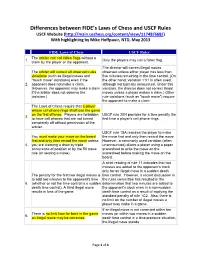 Differences Between FIDE's Laws of Chess and USCF Rules