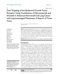 Dual Targeting of the Epidermal Growth Factor Receptor Using