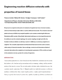 Engineering Reaction-Diffusion Networks with Properties of Neural Tissue