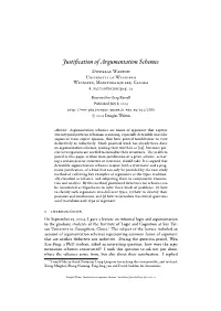 Justification of Argumentation Schemes