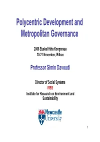Polycentric Development and Metropolitan Governance