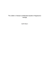 The Relation of Akasa to Pratityasamutpada in Nagarjuna's
