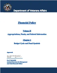 VA Financial Policy Volume II, Chapter 2