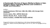 A Systematic Review of Queen Mother's Roles in Sub-Saharan