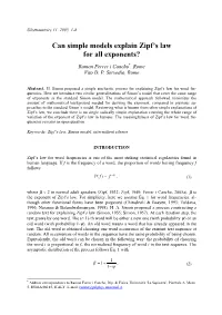 Can Simple Models Explain Zipf's Law for All Exponents?