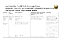 Curriculum Map Music Tech Component 3 Genres Year 13