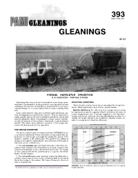 Forage Harvester Operation R