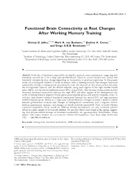 Functional Brain Connectivity at Rest Changes After Working Memory Training