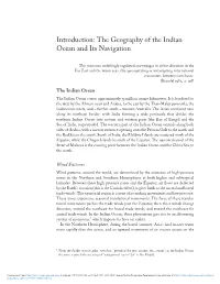 Introduction: the Geography of the Indian Ocean and Its Navigation