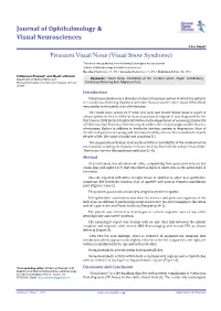 Persistent Visual Noise (Visual Snow Syndrome)