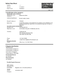 Safety Data Sheet Release 1.1 Revision 01/18/2021 Date of Issue 05/29/2021 Page 1 of 6