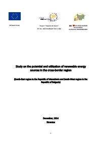 Study on the Potential and Utilization of Renewable Energy Sources in the Cross-Border Region