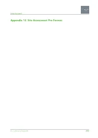 Appendix 12: Site Assessment Pro Formas