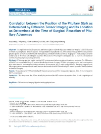 Correlation Between the Position of the Pituitary Stalk As Determined By