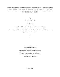 Dynamics of Land Use Planning and Its Effects on Socio-Economic Development
