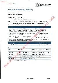 Released Under the Official Information Act 1982