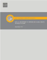 The Us Department of Defense and Global Health
