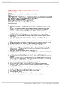 APPENDIX. Members of the Steering Committee and Task Force