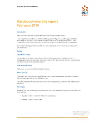 Hartlepool Monthly Report February 2016