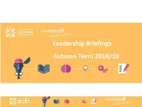 LLP Conference 2019 Lincolnshire Performance Data Review OFSTED Overview