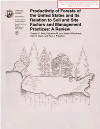 Productivity of Forests of the United States and Its Relation to Soil and Site Factors and Management Practices: a Review
