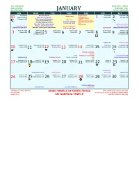 Temple Calendar