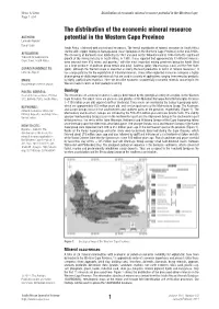 The Distribution of the Economic Mineral Resource Potential in The