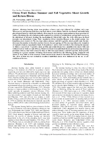 Verreynne, J.S., Lovatt, C.J. 2004. Citrus Fruit Reduce Summer and Fall