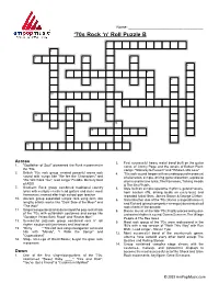 70S Rock ‘N’ Roll Puzzle B