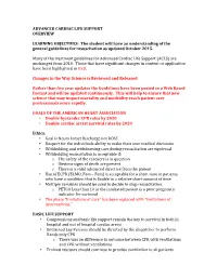 Advanced Cardiac Life Support Overview Learning